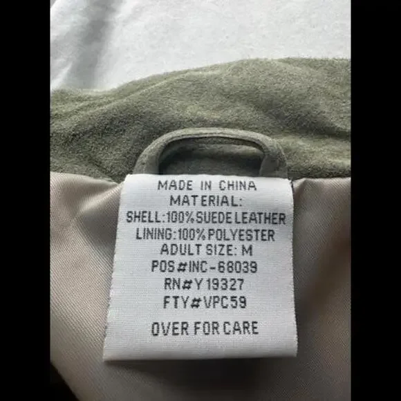 EUC Vintage 100% Suede Leather Grey Jacket, Size Medium - Picture 3 of 6